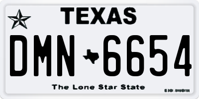 TX license plate DMN6654
