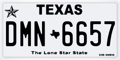 TX license plate DMN6657