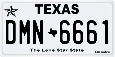TX license plate DMN6661