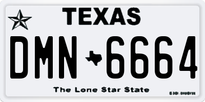 TX license plate DMN6664