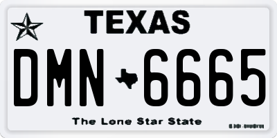 TX license plate DMN6665