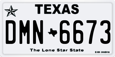 TX license plate DMN6673
