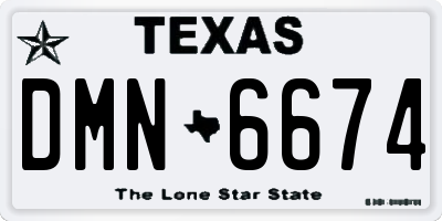 TX license plate DMN6674