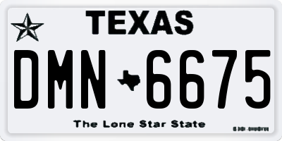 TX license plate DMN6675