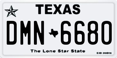 TX license plate DMN6680