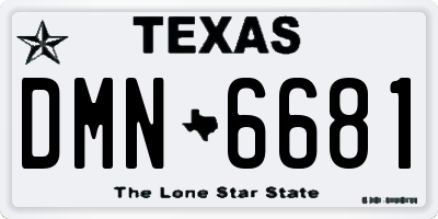 TX license plate DMN6681