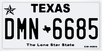 TX license plate DMN6685