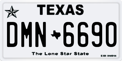 TX license plate DMN6690