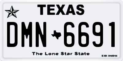 TX license plate DMN6691