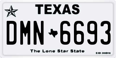 TX license plate DMN6693