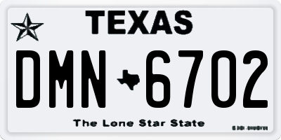 TX license plate DMN6702