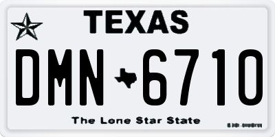 TX license plate DMN6710