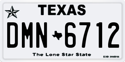 TX license plate DMN6712