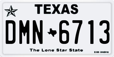 TX license plate DMN6713