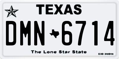TX license plate DMN6714