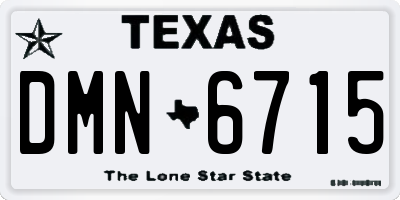 TX license plate DMN6715