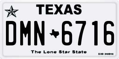 TX license plate DMN6716