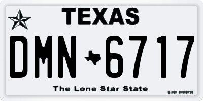 TX license plate DMN6717