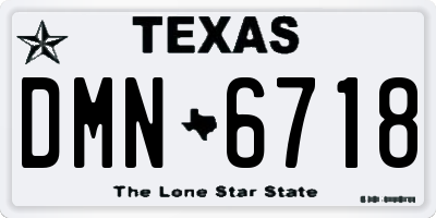 TX license plate DMN6718