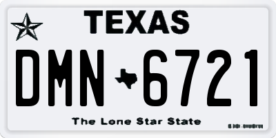 TX license plate DMN6721