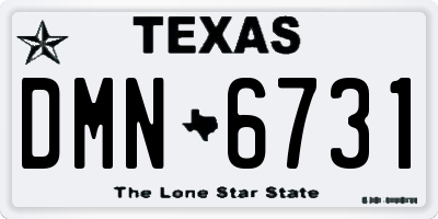 TX license plate DMN6731