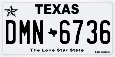TX license plate DMN6736