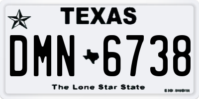TX license plate DMN6738