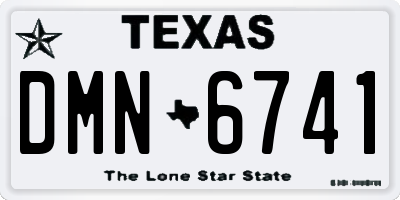 TX license plate DMN6741