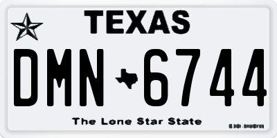 TX license plate DMN6744