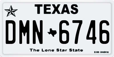 TX license plate DMN6746