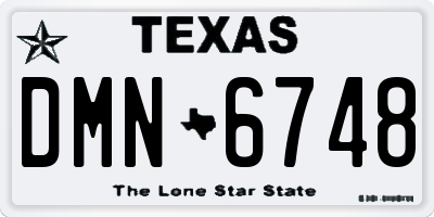 TX license plate DMN6748