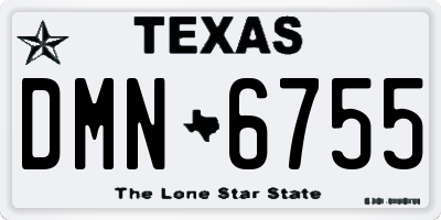 TX license plate DMN6755