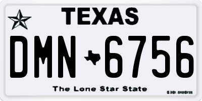 TX license plate DMN6756