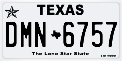 TX license plate DMN6757