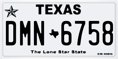 TX license plate DMN6758