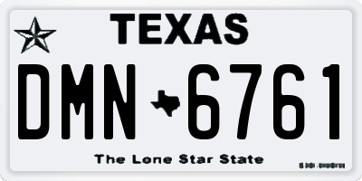 TX license plate DMN6761