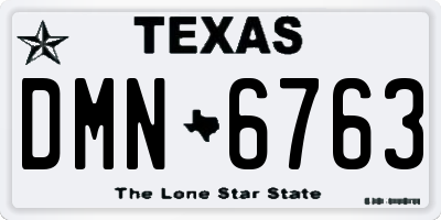 TX license plate DMN6763