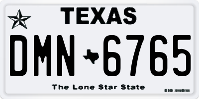 TX license plate DMN6765