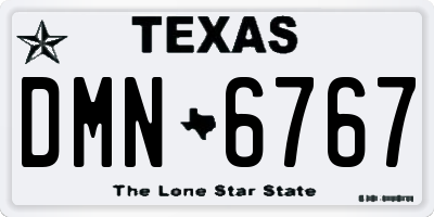 TX license plate DMN6767