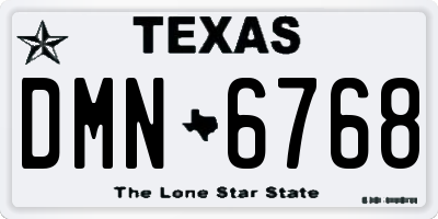 TX license plate DMN6768