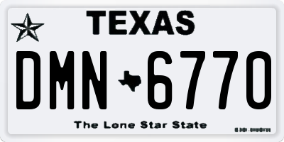 TX license plate DMN6770