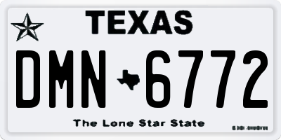 TX license plate DMN6772