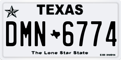 TX license plate DMN6774