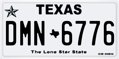 TX license plate DMN6776