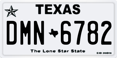 TX license plate DMN6782