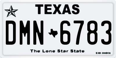 TX license plate DMN6783