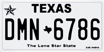 TX license plate DMN6786