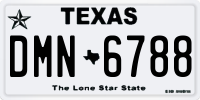 TX license plate DMN6788