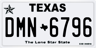 TX license plate DMN6796