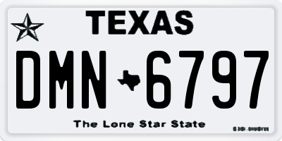 TX license plate DMN6797